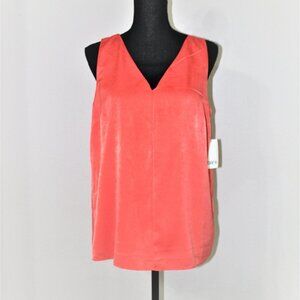 Bar III Coral Sleeveless‎ Blouse LARGE